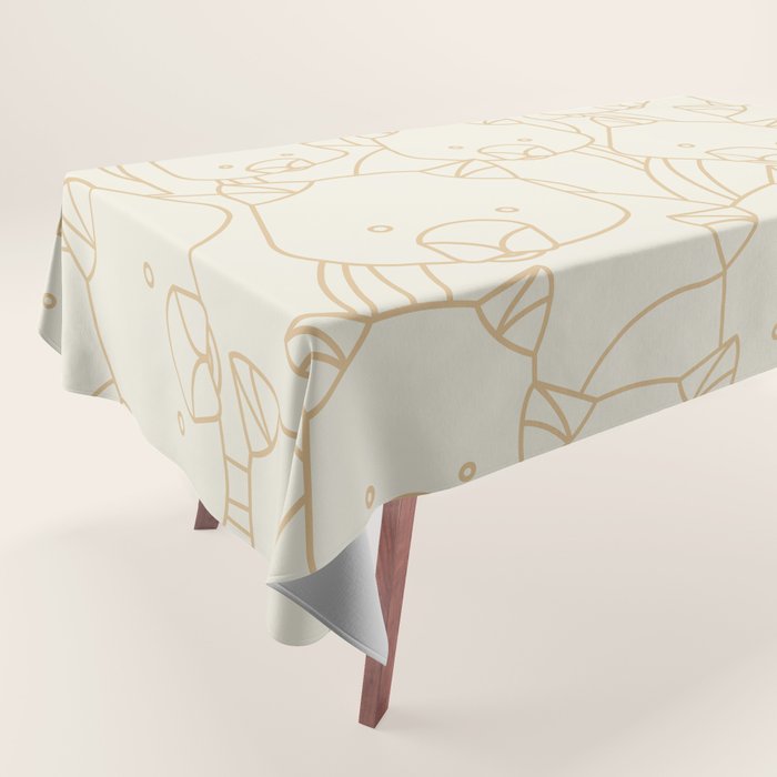 Minimalist Wombat Tablecloth