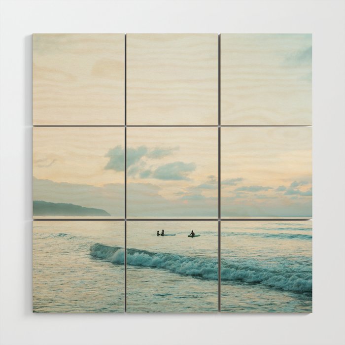 Dominican Republic Surf Vibes - Once your board hits the ocean | Square Wood Wall Art Gallery Image 1