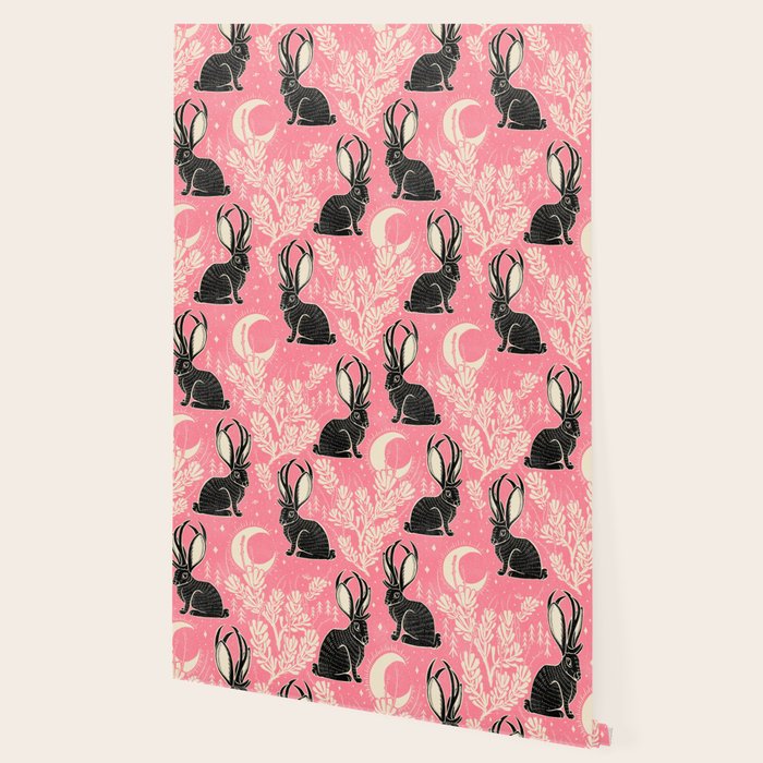 Jackalope - pink and black Wallpaper Gallery Image 2