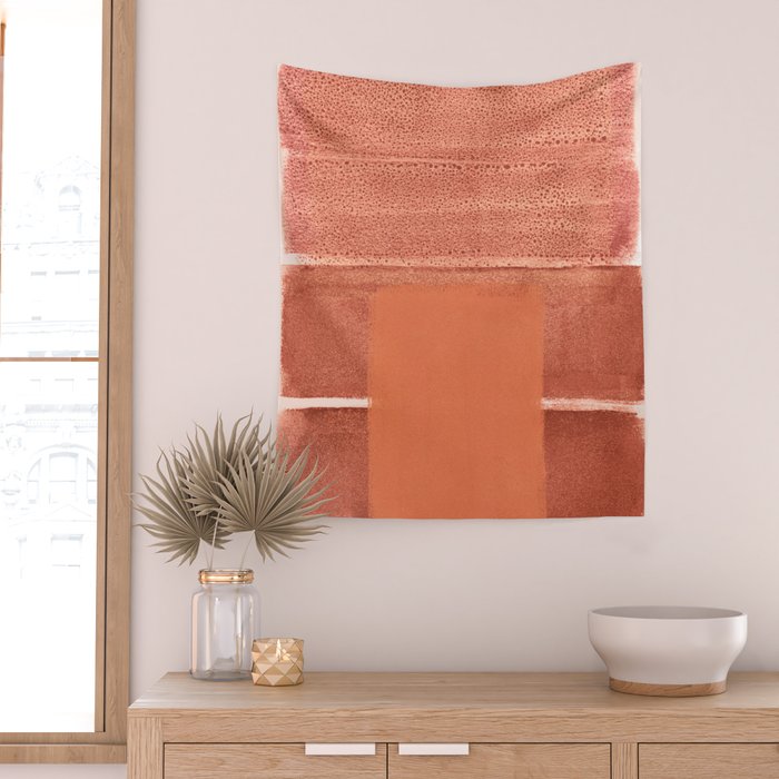 colorfields autumn orange Wall Tapestry Gallery Image 2