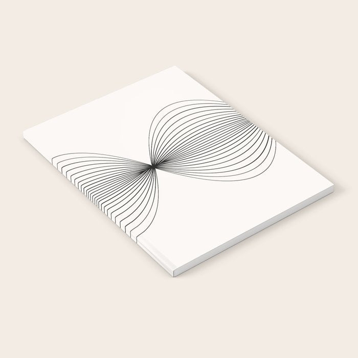 Geometric Orb Shapes - Black and White Notebook Gallery Image 2