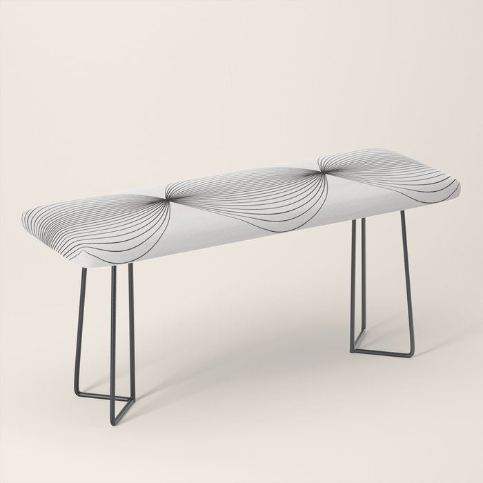 Geometric Orb Shapes - Black and White Bench Gallery Image 1