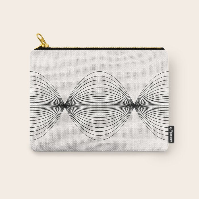 Geometric Orb Shapes - Black and White Carry All Pouch Gallery Image 1