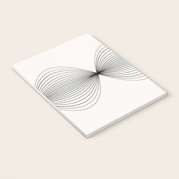 Geometric Orb Shapes - Black and White Notebook Gallery Image 3