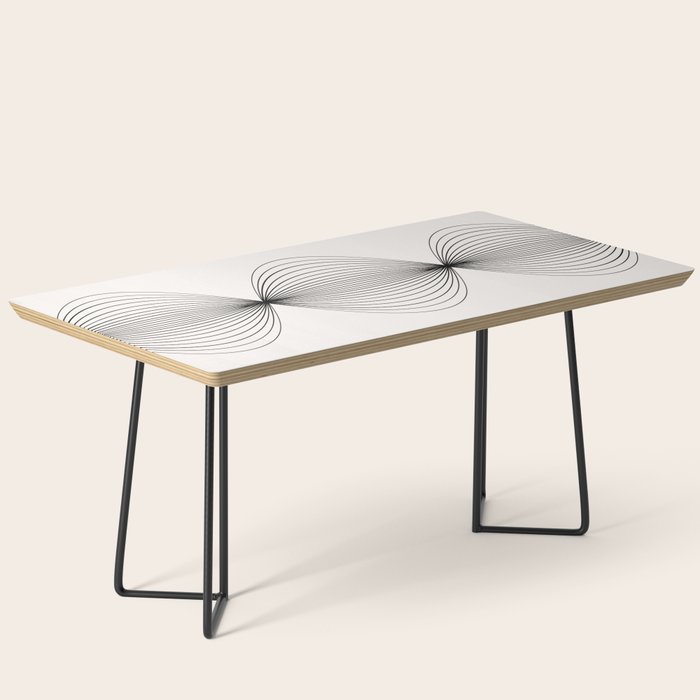 Geometric Orb Shapes - Black and White Coffee Table Gallery Image 1