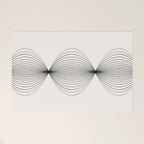 Geometric Orb Shapes - Black and White Welcome Mat Gallery Image 1