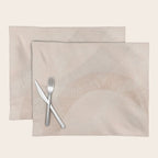 calming essentials Curved Lines chalky peach Placemat Gallery Image 1