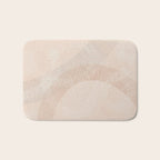 calming essentials Curved Lines chalky peach Bath Mat Gallery Image 1