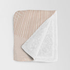 calming essentials Curved Lines chalky peach Throw Blanket Gallery Image 3