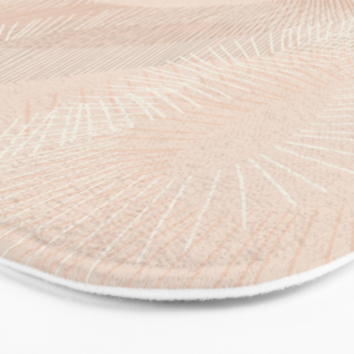 calming essentials Curved Lines chalky peach Bath Mat Gallery Image 3