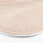 calming essentials Curved Lines chalky peach Bath Mat Gallery Image 3