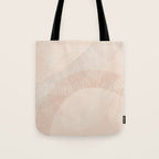 calming essentials Curved Lines chalky peach Tote Bag Gallery Image 1