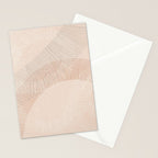 calming essentials Curved Lines chalky peach Stationery Card Gallery Image 2