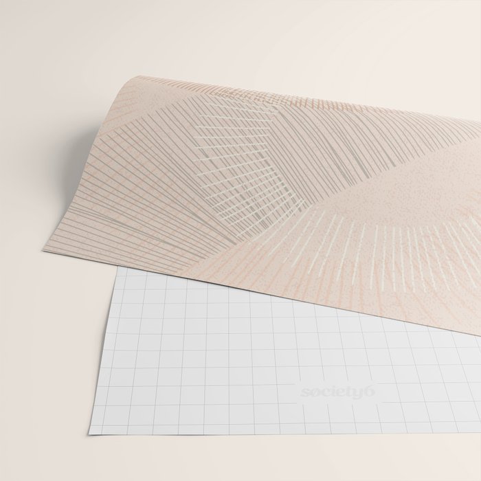 calming essentials Curved Lines chalky peach Wrapping Paper Gallery Image 2
