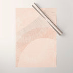 calming essentials Curved Lines chalky peach Wrapping Paper Gallery Image 1