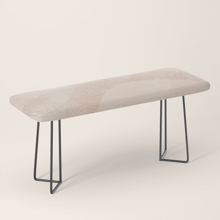 calming essentials Curved Lines chalky peach Bench Gallery Image 1