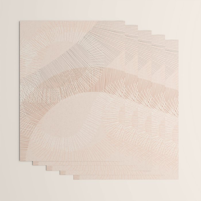 calming essentials Curved Lines chalky peach Wrapping Paper Gallery Image 3