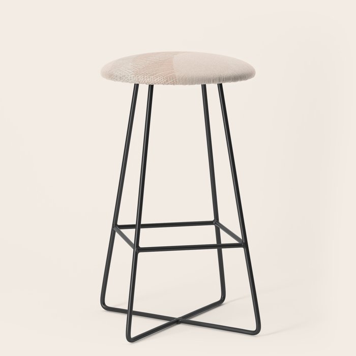 calming essentials Curved Lines chalky peach Stool Gallery Image 1