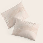 calming essentials Curved Lines chalky peach Pillow Sham Gallery Image 3