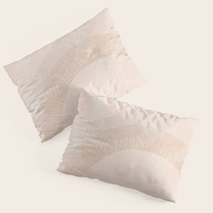 calming essentials Curved Lines chalky peach Pillow Sham Gallery Image 3