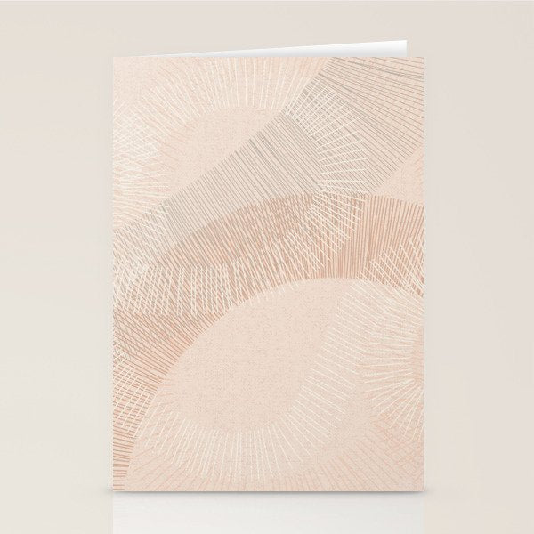 calming essentials Curved Lines chalky peach Stationery Card Gallery Image 2