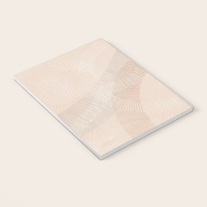 calming essentials Curved Lines chalky peach Notebook Gallery Image 3