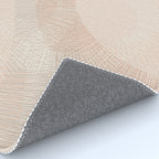 calming essentials Curved Lines chalky peach Rug Gallery Image 4