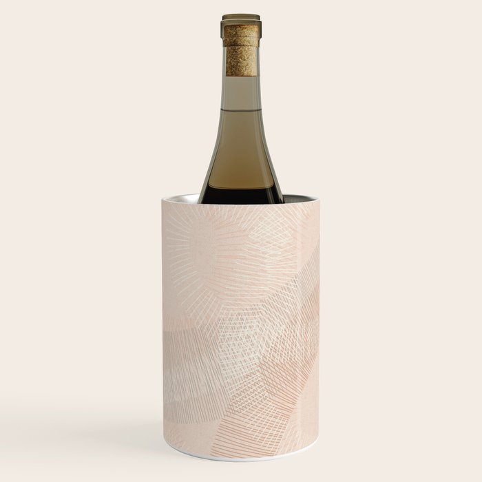 calming essentials Curved Lines chalky peach Wine Chiller Gallery Image 2