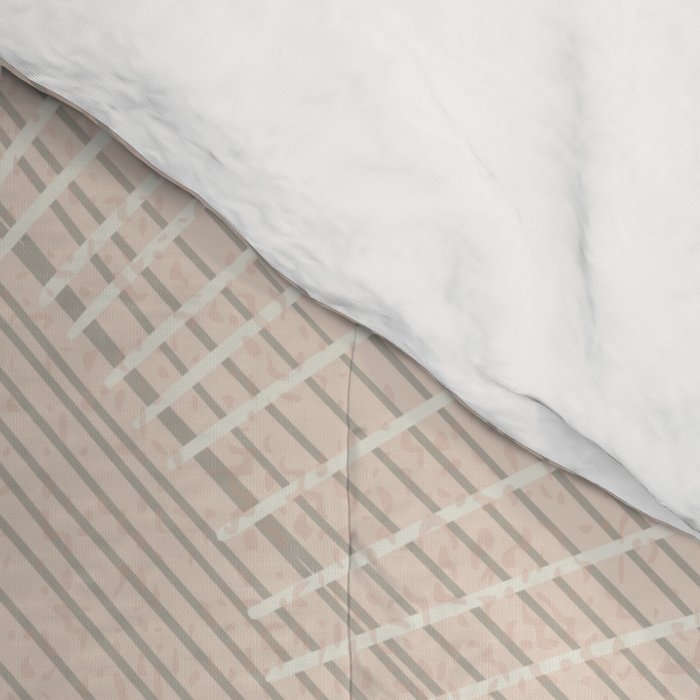 calming essentials Curved Lines chalky peach Comforter Gallery Image 4