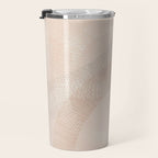 calming essentials Curved Lines chalky peach Travel Mug Gallery Image 3