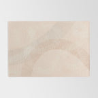 calming essentials Curved Lines chalky peach Rug Gallery Image 2
