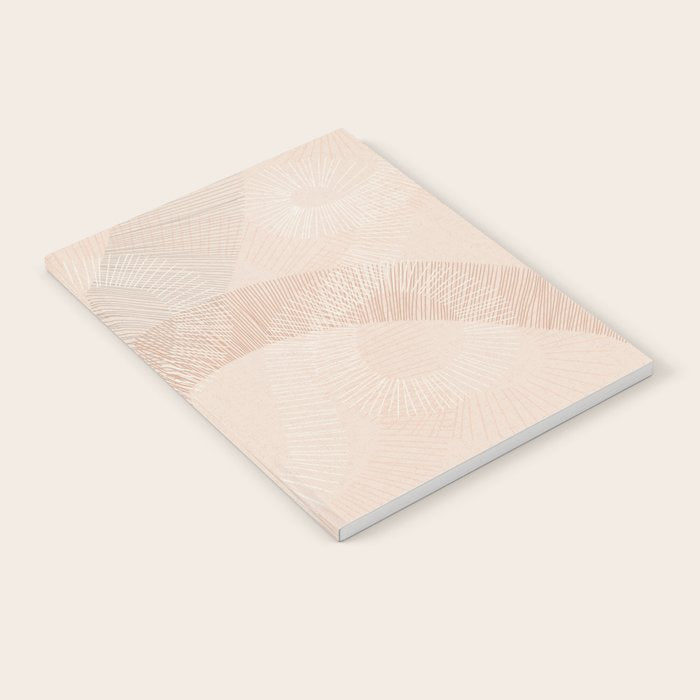 calming essentials Curved Lines chalky peach Notebook Gallery Image 1