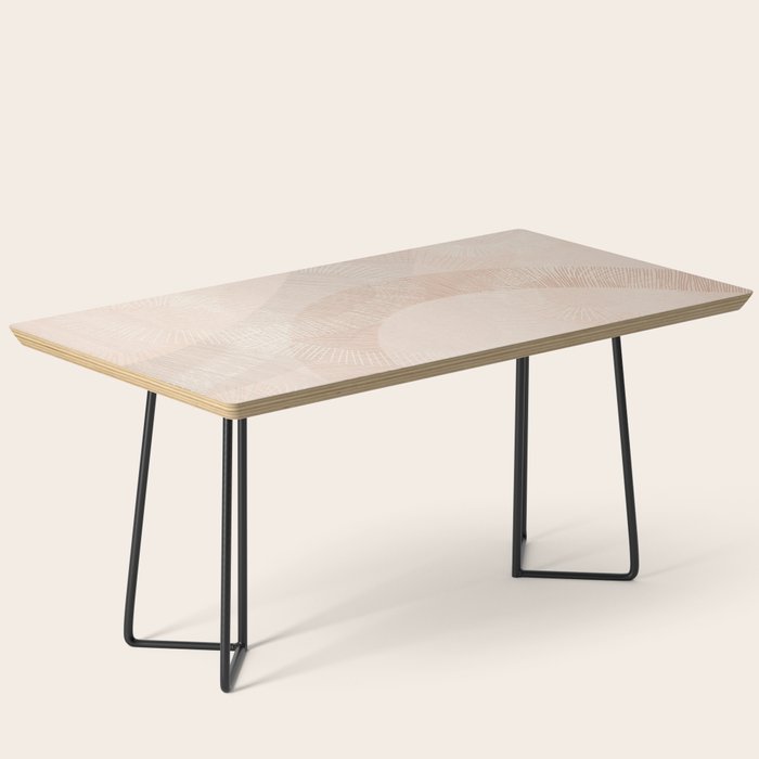 calming essentials Curved Lines chalky peach Coffee Table Gallery Image 1