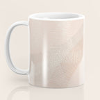 calming essentials Curved Lines chalky peach Coffee Mug Gallery Image 3