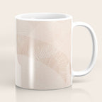 calming essentials Curved Lines chalky peach Coffee Mug Gallery Image 1