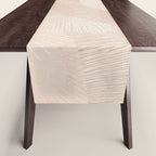 calming essentials Curved Lines chalky peach Table Runner Gallery Image 1