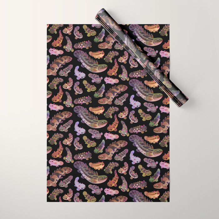 Baby polypterus - dark Wrapping Paper Gallery Image 1