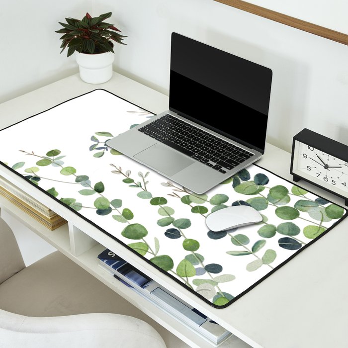 Eucalyptus Watercolor 4 Desk Mat Gallery Image 2
