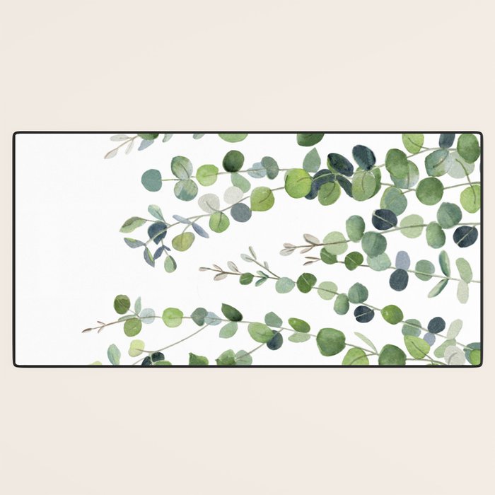 Eucalyptus Watercolor 4 Desk Mat Gallery Image 3