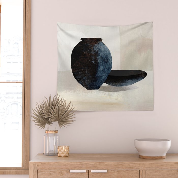 Vase and Plate Wall Tapestry Gallery Image 2