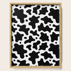 Abstract black and white cow print pattern Serving Tray Gallery Image 1