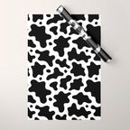 Abstract black and white cow print pattern Wrapping Paper Gallery Image 1