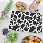 Abstract black and white cow print pattern Cutting Board Gallery Image 2