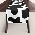 Abstract black and white cow print pattern Table Runner Gallery Image 1