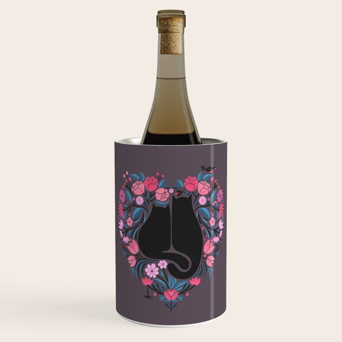 I Heart Cats and Flowers Wine Chiller Gallery Image 3