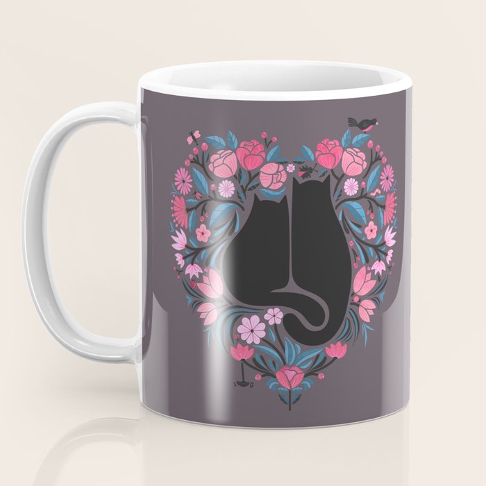 I Heart Cats and Flowers Coffee Mug Gallery Image 3