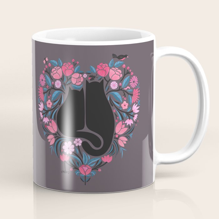 I Heart Cats and Flowers Coffee Mug Gallery Image 1