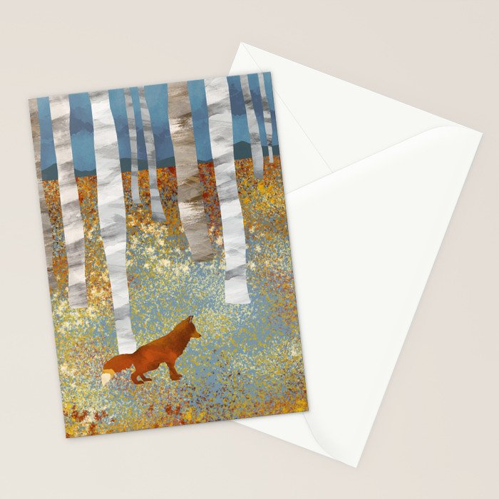 Autumn Fox Stationery Card Gallery Image 2
