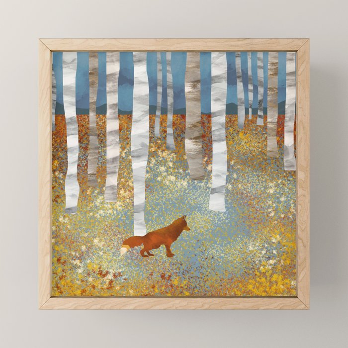 Autumn Fox Mini Art Print Gallery Image 1