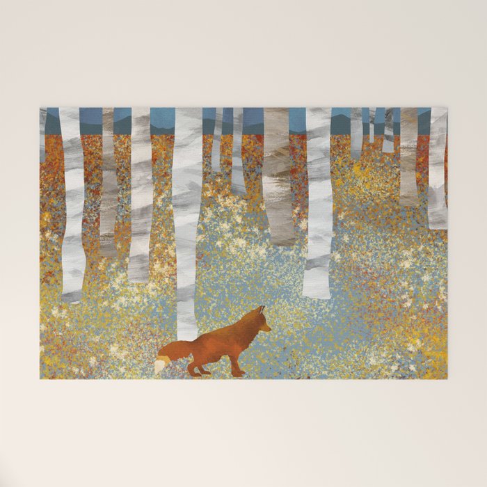 Autumn Fox Welcome Mat Gallery Image 1